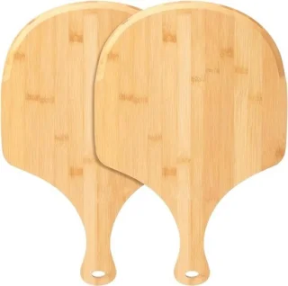 Set van 2 bamboe pizzaschillen 30,5 cm en snijplank 15x20 inch