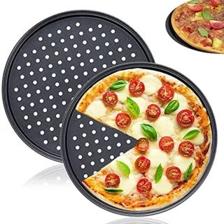 Set van 2 geperforeerde pizzapannen met antiaanbaklaag - 30 cm