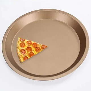 Set van 2 Pizza Bakvormen 23 cm Zwart/Goud