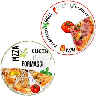 Set van 2 pizza borden Ø31 cm wit