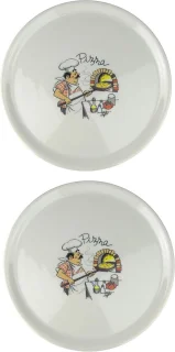 Set van 2 porseleinen pizzaborden Ø 31 cm