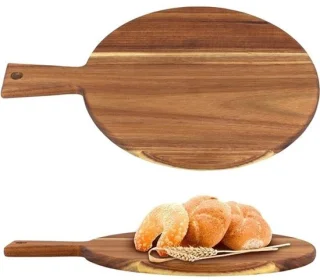 Set van 2 ronde houten borden 30 cm