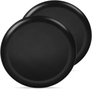 Set van 2 ronde pizzaplaten van roestvrij staal, 30 cm