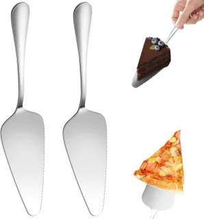 Set van 2 RVS tortenhebers en pizzahebers