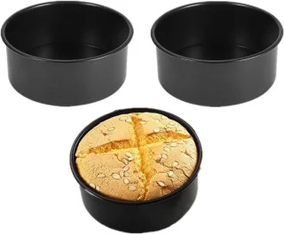 Set van 2 stuks 5 inch zwarte cakepannen