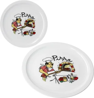 Set van 2 witte porseleinen pizzaborden - Ø 30,5 cm