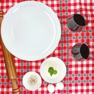 Set van 2 XL pizzaborden porselein Ø 30,5 cm