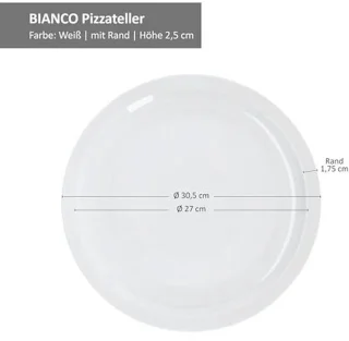 Set van 2 XL pizzaborden porselein Ø 30,5 cm