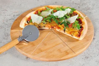 Set van 3 bamboe pizzaborden 32 cm