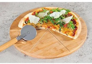 Set van 3 bamboe pizzaborden van 32 cm