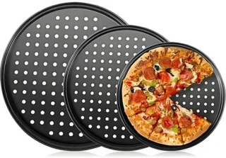 Set van 3 ronde pizzabakovormen