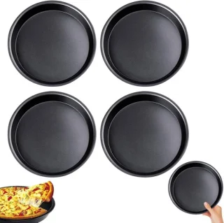 Set van 4 mini pizzapannen 18 cm gietijzer