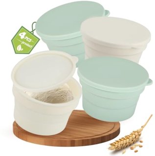 De Set van 4 Pizzadeeg Fermentatiecontainers 600 ml in één oogopslag