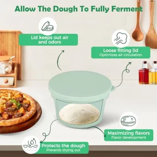 Set van 4 Pizzadeeg Fermentatiecontainers 600 ml