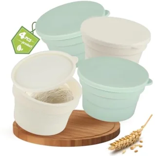 Set van 4 Pizzadeeg Fermentatiecontainers 600 ml