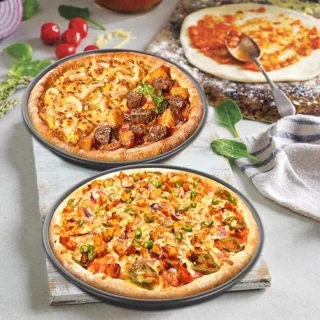 Set van 4 pizzaplaten