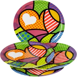 Set van 4 porseleinen pizzaborden Ø 31 cm