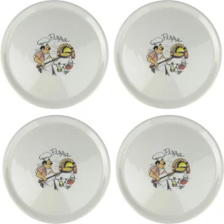 Set van 4 porseleinen pizzaborden Ø 31 cm