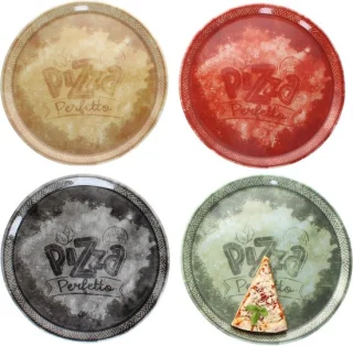 Set van 4 porseleinen pizzaborden Ø 31,5 cm