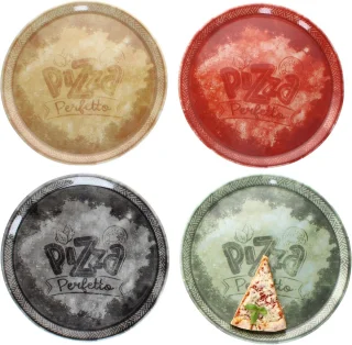 Set van 4 porseleinen pizzaborden Ø 31,5 cm