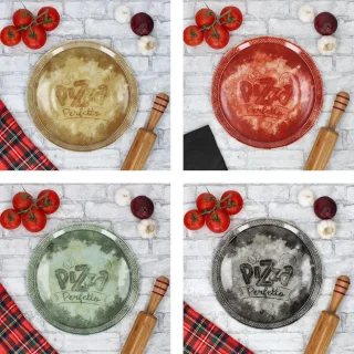 Set van 4 porseleinen pizzaborden Ø 31,5 cm