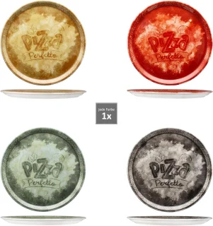 Set van 4 porseleinen pizzaborden Ø 31,5 cm