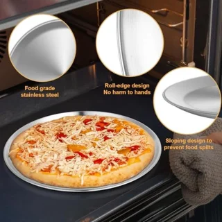 Set van 4 roestvrijstalen pizzavormen 26 cm