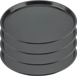 Set van 4 ronde 12-inch pizzapannen