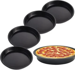 Set van 4 ronde bakplaten van 18 cm
