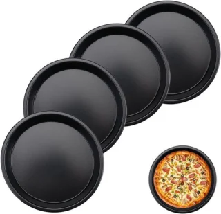 Set van 4 ronde pizzaborden