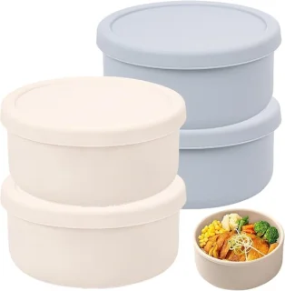 Set van 4 ronde pizzadozen met deksel