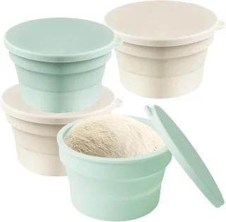 Set van 4 ronde pizzakokers met deksel