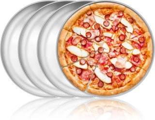 Set van 4 RVS pizza bakvormen Ø30 cm