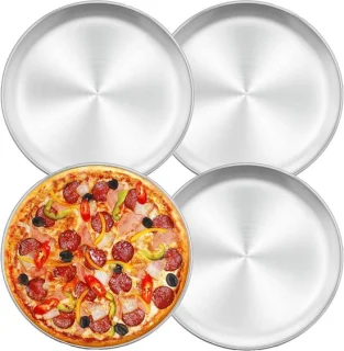 Set van 4 RVS pizzaplaten 30 cm