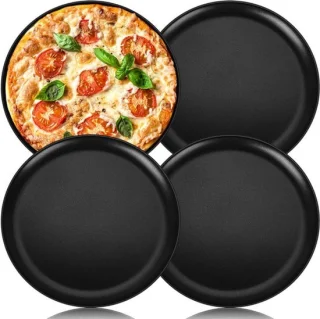 Set van 4 RVS pizzaplaten van 30 cm