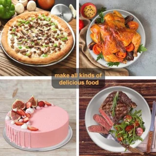Set van 4 RVS pizzavormen 26 cm