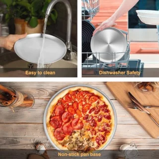 Set van 4 RVS pizzavormen 26 cm