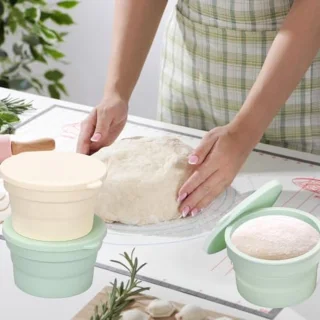 Set van 4 siliconen pizzadeegvormen