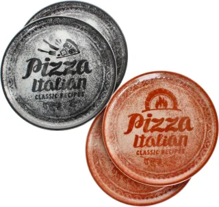 Set van 4 XL pizzaborden porselein Ø31 cm