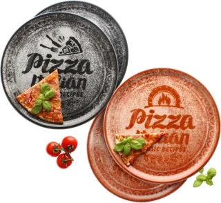 Set van 4 XL pizzaborden porselein Ø31 cm
