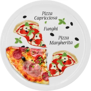 Set van 4 XL porseleinen pizzaborden 30,5 cm