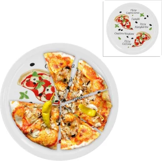Set van 4 XL porseleinen pizzaborden 30,5 cm