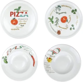 Set van 4 XXL pizza- en pastaborden Ø30 cm