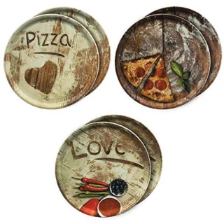 Set van 6 Pizzaborden 33,3 cm