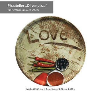 Set van 6 Pizzaborden 33,3 cm