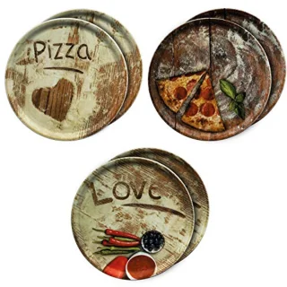 Set van 6 pizzaborden 33,3 cm
