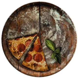 Set van 6 pizzaborden 33,3 cm