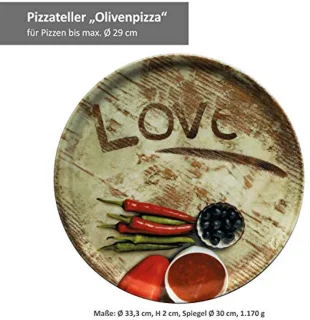Set van 6 pizzaborden 33,3 cm