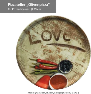 Set van 6 pizzaborden Ø 33,3 cm
