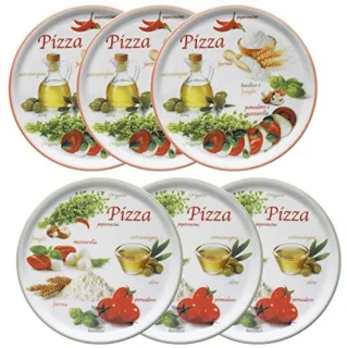 Set van 6 pizzaborden Ø 33,8 cm